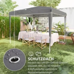 Clearance Havepavillon Kane 3 × 3 m, lysegrå Telte & Lysthuse