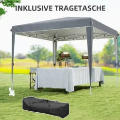 Clearance Havepavillon Kane 3 × 3 m, lysegrå Telte & Lysthuse