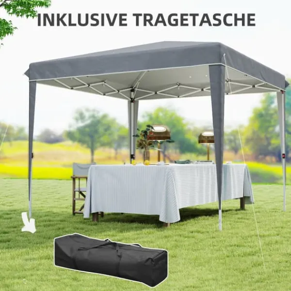 Clearance Havepavillon Kane 3 × 3 m, lysegrå Telte & Lysthuse
