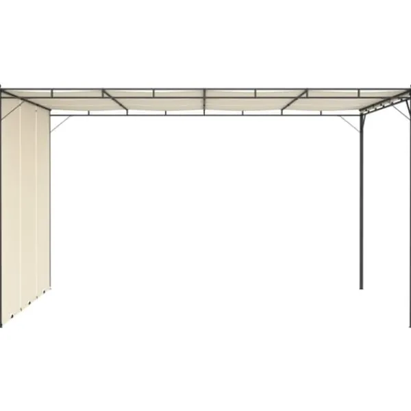 Buer, Spalier, Lysthuse Uden Tag^Havepavillon med gardin 4x3x2,25 m cremefarvet - Markise - Markiser - Home & Living