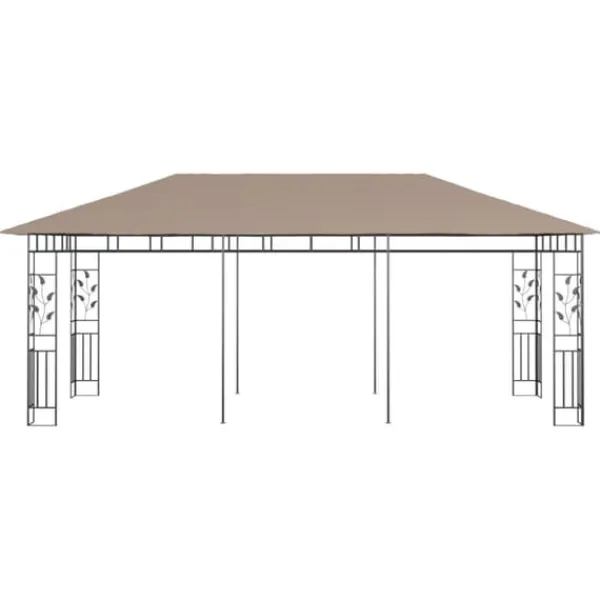 Best Havepavillon med myggenet - 6x3x2,73 m | Farve: Gråbrun | Vægt: 180 g/m² Telte & Lysthuse