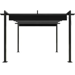 Buer, Spalier, Lysthuse Uden Tag^Havepavillon med sammenrulleligt tag 3x3 m antracitgrå - Havepavillon - Havepavilloner - Home & Living
