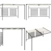 Outlet Havepavillon med udtrækkeligt tag 3x4x2,3 m 180 g/m² creme - Pavillon - Pavilloner - Home & Living Buer, Spalier, Lysthuse Uden Tag