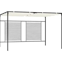 Outlet Havepavillon med udtrækkeligt tag 3x4x2,3 m 180 g/m² creme - Pavillon - Pavilloner - Home & Living Buer, Spalier, Lysthuse Uden Tag