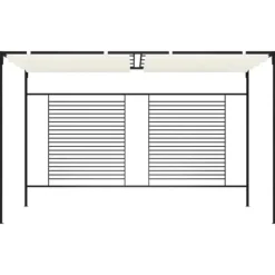 Outlet Havepavillon med udtrækkeligt tag 3x4x2,3 m 180 g/m² creme - Pavillon - Pavilloner - Home & Living Buer, Spalier, Lysthuse Uden Tag