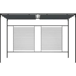 Outlet Havepavillon med udtrækkeligt tag - Stærk jernkonstruktion | Farve: Antracit | Størrelse: 4x3x2,3 m Buer, Spalier, Lysthuse Uden Tag