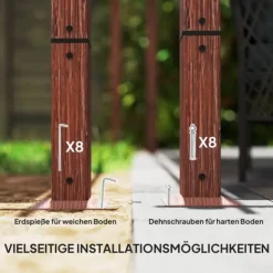 Buer, Spalier, Lysthuse Uden Tag^Havepavillon, 299x296x232 cm, Naturtræ