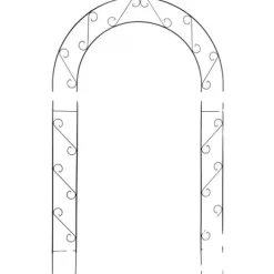 Online Havepergola, Elegant Metalbue, Velegnet til Klatreplanter,sort Buer, Spalier, Lysthuse Uden Tag