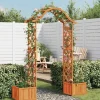 Buer, Spalier, Lysthuse Uden Tag^Havepergola med plantekasser i massivt fyrretræ | Farve: Natur | Størrelse: Standard