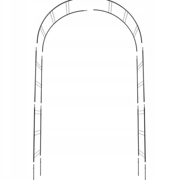 Hot Havepergola, Metalstruktur, Støtter Klatreplanter,sort Buer, Spalier, Lysthuse Uden Tag