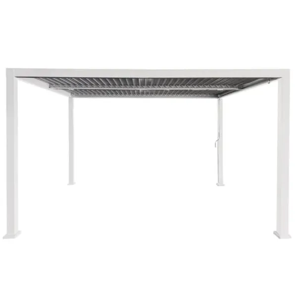 Online Havepergola 3x4 m med JUSTERBART ALUMINIUMSTAG, hvid, til TERRASSE, stærk Buer, Spalier, Lysthuse Uden Tag