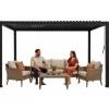 Clearance HAVEPergola 3x4m justerbart lameltag ANTRACIT terrasse ALUMINIUM Buer, Spalier, Lysthuse Uden Tag