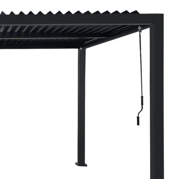 Clearance HAVEPergola 3x4m justerbart lameltag ANTRACIT terrasse ALUMINIUM Buer, Spalier, Lysthuse Uden Tag