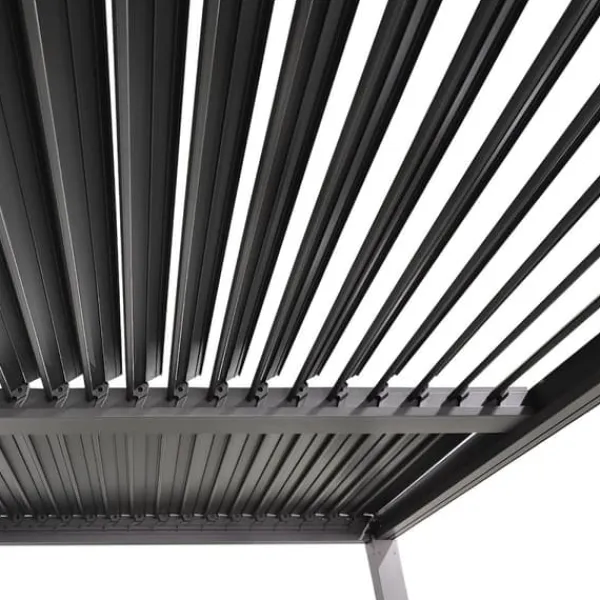 Clearance HAVEPergola 3x4m justerbart lameltag ANTRACIT terrasse ALUMINIUM Buer, Spalier, Lysthuse Uden Tag