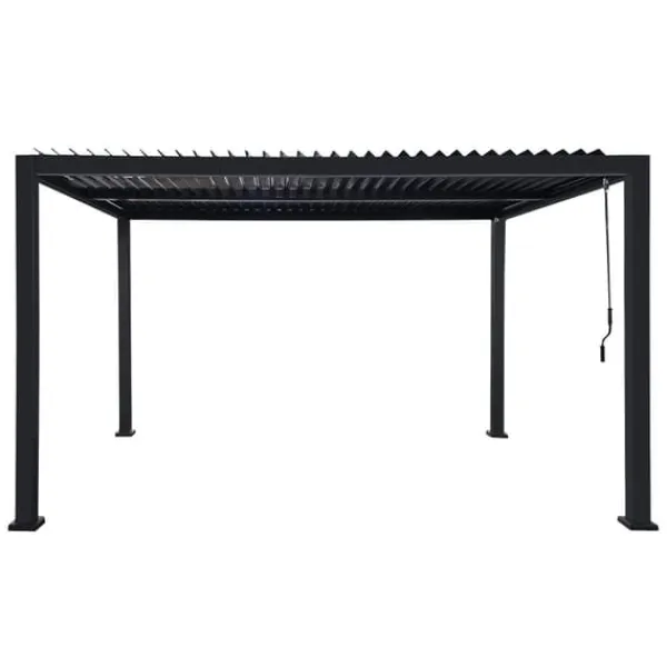 Clearance HAVEPergola 3x4m justerbart lameltag ANTRACIT terrasse ALUMINIUM Buer, Spalier, Lysthuse Uden Tag