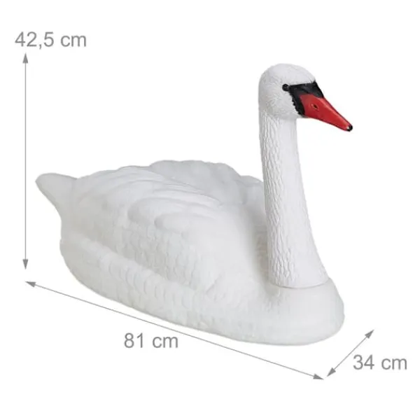 Clearance Havepynt Svane, 42,5x81x34 cm, Hvid Havedekorationer