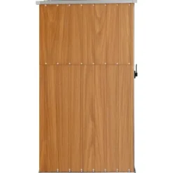 Skure, Garager & Carports^Haveredskabsskur i galvaniseret stål - Opbevaring til haven | Størrelse: 88x89x161 cm | Farve: Brun