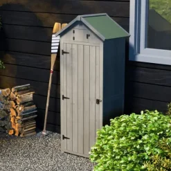 New Haveskab, 77x54,2x179 cm, grågrøn Skure, Garager & Carports