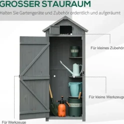 New Haveskab, 77x54,2x179 cm, grågrøn Skure, Garager & Carports