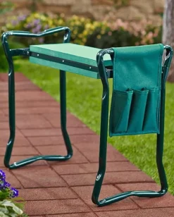 Viking Choice Støtte Med Hjul, Sæder & Knæbeskyttelse Til Havepleje^Haveskammel - foldeskammel - 59x27,5x49 cm - op til 150 kg
