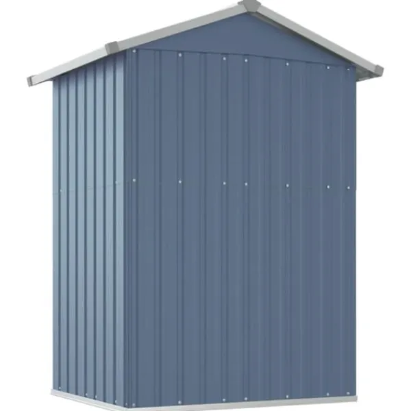Discount Haveskur i galvaniseret stål - Rummelig opbevaring | Farve: Grå | Størrelse: 126x97,5x177 cm Skure, Garager & Carports