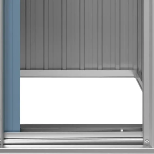Discount Haveskur i galvaniseret stål - Rummelig opbevaring | Farve: Grå | Størrelse: 126x97,5x177 cm Skure, Garager & Carports