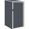 Skure, Garager & Carports^Haveskur i galvaniseret stål - Vejrbestandigt og holdbart | Størrelse: 87x98x159 cm | Farve: Antracitgrå
