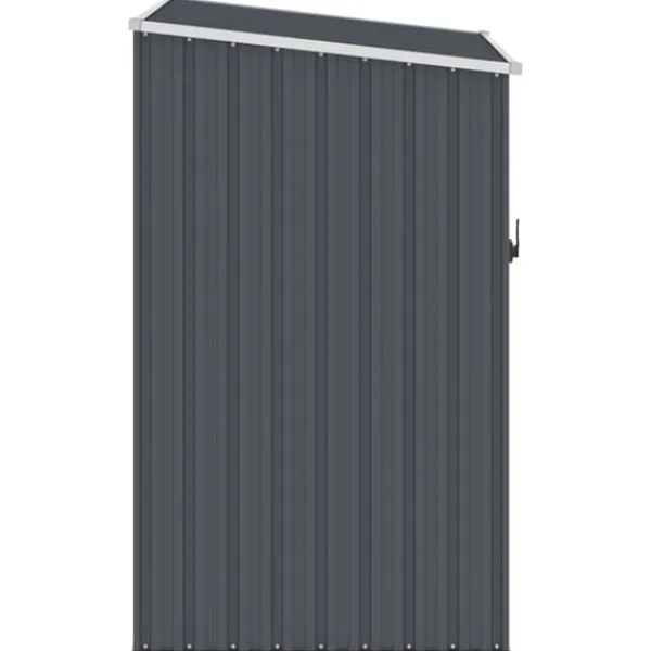 Skure, Garager & Carports^Haveskur i galvaniseret stål - Vejrbestandigt og holdbart | Størrelse: 87x98x159 cm | Farve: Antracitgrå