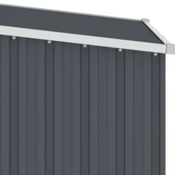 Skure, Garager & Carports^Haveskur i galvaniseret stål - Vejrbestandigt og holdbart | Størrelse: 87x98x159 cm | Farve: Antracitgrå