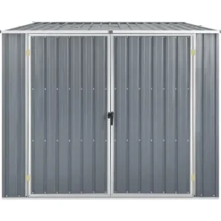 Online Haveskur i galvaniseret stål - Opbevaringsskab til haven | Størrelse: 195x198x159 cm | Farve: Grå Skure, Garager & Carports