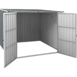 Online Haveskur i galvaniseret stål - Opbevaringsskab til haven | Størrelse: 195x198x159 cm | Farve: Grå Skure, Garager & Carports