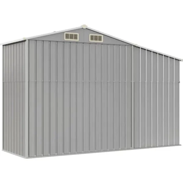 Skure, Garager & Carports^Haveskur i galvaniseret stål - Multiskur til værktøjer | Størrelse: 277x93x179 cm | Farve: Grå