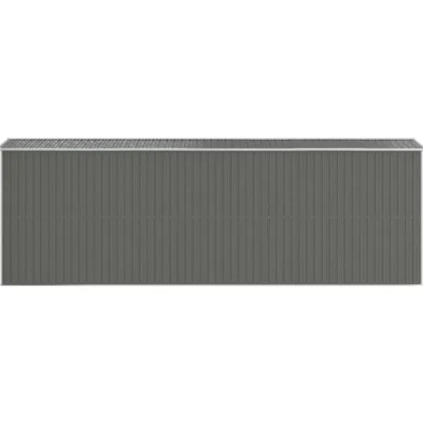 Skure, Garager & Carports^Haveskur i galvaniseret stål - Rummelig opbevaring | Farve: Lysegrå | Størrelse: 192x606x223 cm