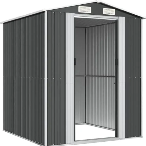 Skure, Garager & Carports^Haveskur i galvaniseret stål - Rummelig opbevaringsløsning | Farve: Antracitgrå | Størrelse: 192x191x223 cm