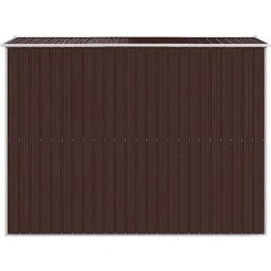 Skure, Garager & Carports^Haveskur i galvaniseret stål - Rummelig opbevaringsløsning | Farve: Mørkebrun | Størrelse: 192x274x223 cm