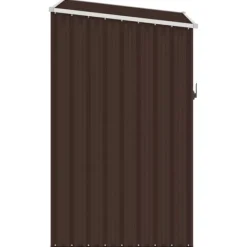 Sale Haveskur i galvaniseret stål - Holdbart opbevaringsskur | Farve: Brun | Størrelse: 87x98x159 cm Skure, Garager & Carports