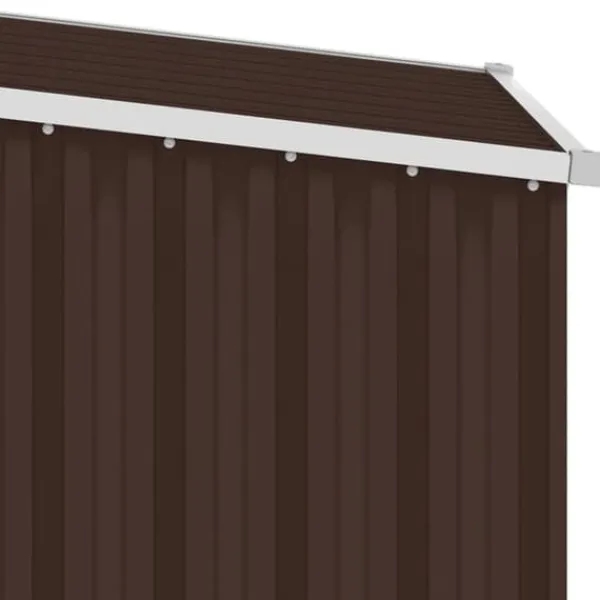 Sale Haveskur i galvaniseret stål - Holdbart opbevaringsskur | Farve: Brun | Størrelse: 87x98x159 cm Skure, Garager & Carports