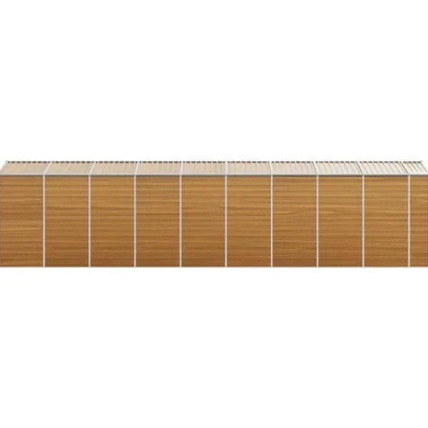 Skure, Garager & Carports^Haveskur i galvaniseret stål - Opbevaringsløsning | Størrelse: 191x810x198 cm | Farve: Lysebrun