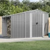 Best Haveskur i galvaniseret stål - Udendørs opbevaringsløsning | Størrelse: 277x192,5x179 cm | Farve: Grå Skure, Garager & Carports