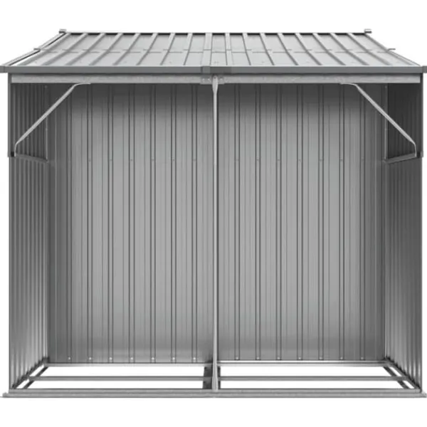 Best Haveskur i galvaniseret stål - Udendørs opbevaringsløsning | Størrelse: 277x192,5x179 cm | Farve: Grå Skure, Garager & Carports