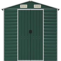 Online Haveskur i galvaniseret stål - Multifunktionel opbevaring | Farve: Grøn | Størrelse: 191x300x198 cm Skure, Garager & Carports