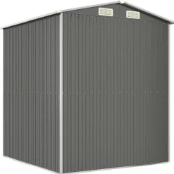 Best Haveskur i galvaniseret stål - Rummelig opbevaringsløsning | Farve: Lysegrå | Størrelse: 192x191x223 cm Skure, Garager & Carports