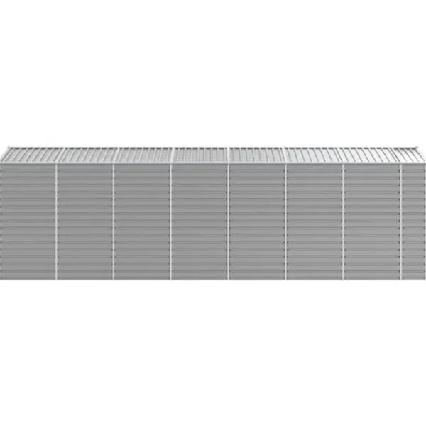 Hot Haveskur i galvaniseret stål - Multifunktionelt opbevaringsskur | Størrelse: 191x640x198 cm | Farve: Lysegrå Skure, Garager & Carports