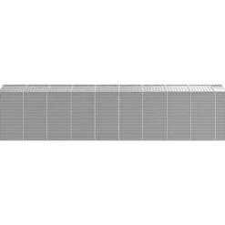 Skure, Garager & Carports^Haveskur i galvaniseret stål - Multifunktionelt opbevaringsskur | Farve: Lysegrå | Størrelse: 191x810x198 cm