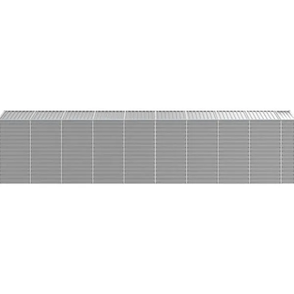 Skure, Garager & Carports^Haveskur i galvaniseret stål - Multifunktionelt opbevaringsskur | Farve: Lysegrå | Størrelse: 191x810x198 cm