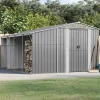 Best Haveskur i galvaniseret stål - Opbevaring til værktøj | Farve: Grå | Størrelse: 277x365,5x179 cm Skure, Garager & Carports
