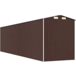 Skure, Garager & Carports^Haveskur i galvaniseret stål - Rummelig opbevaringsløsning | Farve: Mørkebrun | Størrelse: 192x77x223 cm