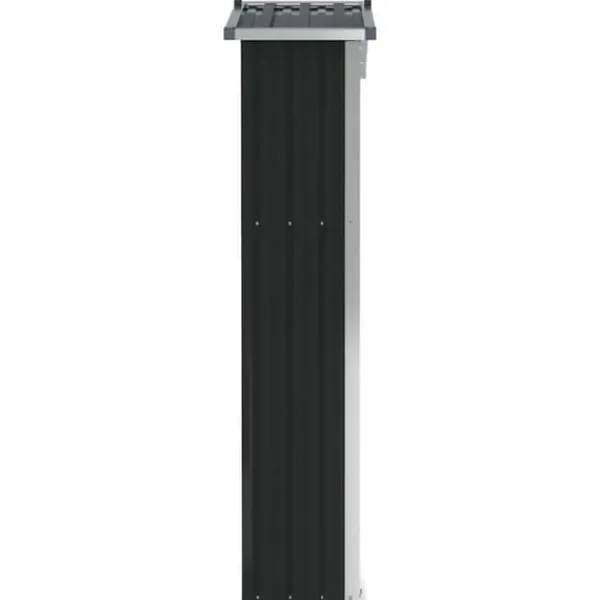 Haveskur i galvaniseret stål - Opbevaringsskur | Farve: Antracitgrå | Størrelse: 116x45x175 cm Skure, Garager & Carports