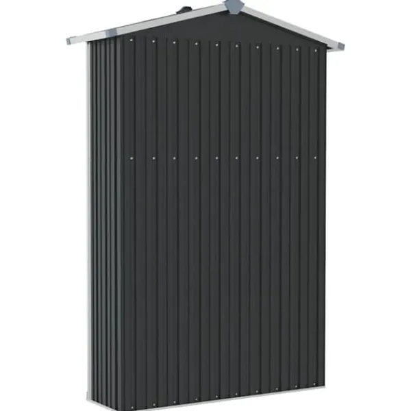 Haveskur i galvaniseret stål - Opbevaringsskur | Farve: Antracitgrå | Størrelse: 116x45x175 cm Skure, Garager & Carports