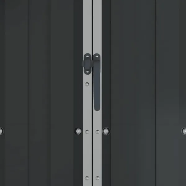 Haveskur i galvaniseret stål - Opbevaringsskur | Farve: Antracitgrå | Størrelse: 116x45x175 cm Skure, Garager & Carports